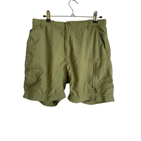 The North Face Cargo Nylon Shorts Army Green Women's Medium Outdoor Hiking - Picture 1 of 6